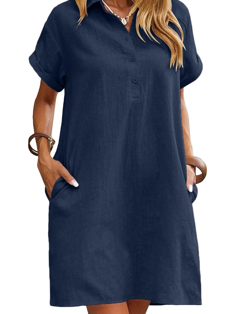 Zeagoo Women’s Button Down Dress with Pockets